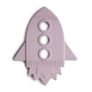 Mushie Silicone Baby Teether Rocket Soft Lilac Image 1