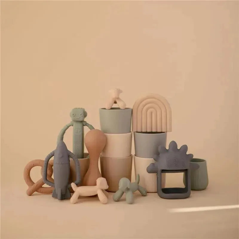 Mushie - Silicone Baby Teether Toy Dog Image 4