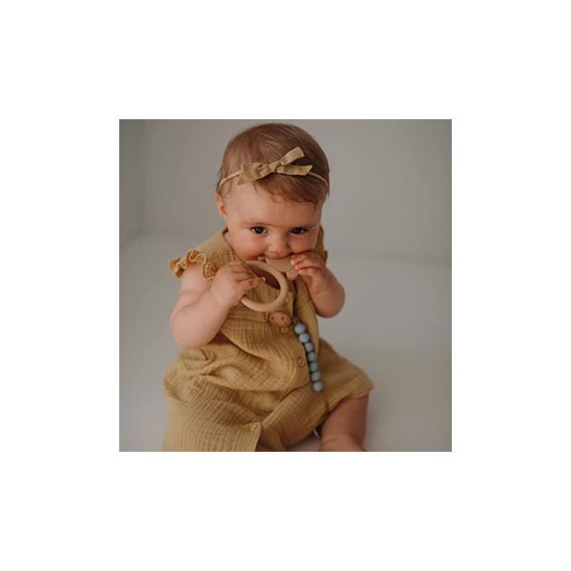 Mushie Silicone Baby Teether Toy Dog Image 4