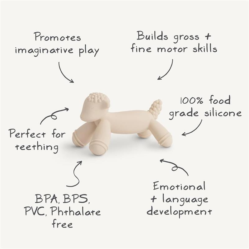 Mushie - Silicone Baby Teether Toy, Lamb Figurine Image 4