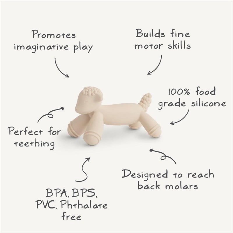 Mushie Silicone Lamb Figurine Teether Image 8