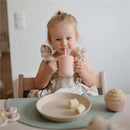 Mushie Silicone Training Cup + Straw - Blush Image 2