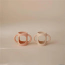 Mushie - Silicone Bottles Handles, Blush/Shifting Sand Image 3