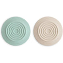 Mushie - Silicone Drain Stopper 2-Pk, Cambridge Blue/Shifting Sand Image 1