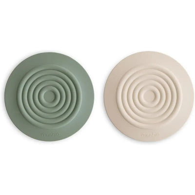 Mushie - Silicone Drain Stopper 2-Pk, Dried Thyme/Shifting Sand Image 1