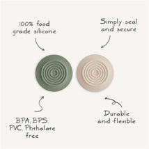Mushie Silicone Drain Stopper 2-Pack - Dried Thyme/Shifting Sand Image 2