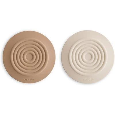 Mushie - Silicone Drain Stopper 2-Pk, Natural/Shifting Sand Image 1