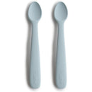 Mushie - Silicone Feeding Spoons, Powder Blue (2-Pack) Image 1