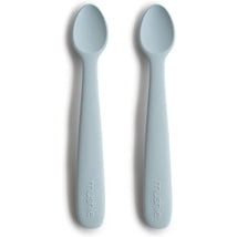 Mushie - Silicone Feeding Spoons, Powder Blue (2-Pack) Image 1