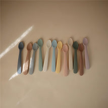 Mushie Silicone Feeding Spoons 2 Pack - Powder Blue Image 2