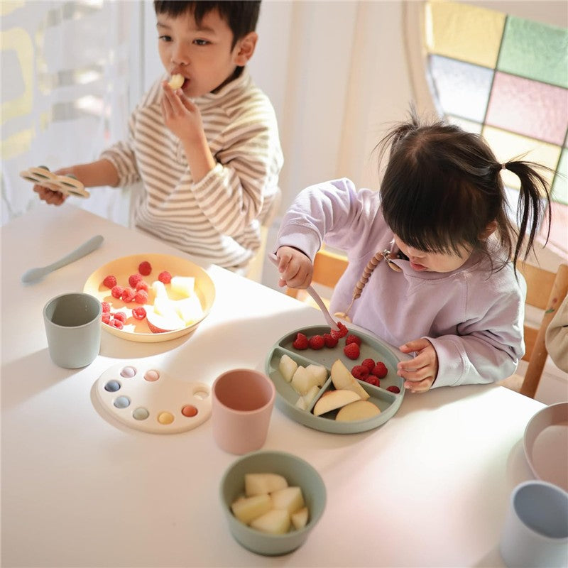 Mushie Silicone Feeding Spoons 2 Pack - Powder Blue Image 3