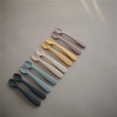 Mushie Silicone Feeding Spoons 2 Pack - Powder Blue Image 6