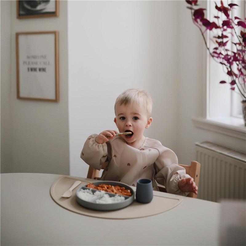 Mushie Silicone First Feeding Baby Spoons 2 Pack - Tradewinds & Shifting Sand Image 5