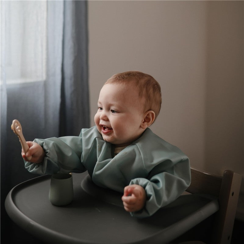 Mushie Silicone First Feeding Baby Spoons 2 Pack - Tradewinds & Shifting Sand Image 6