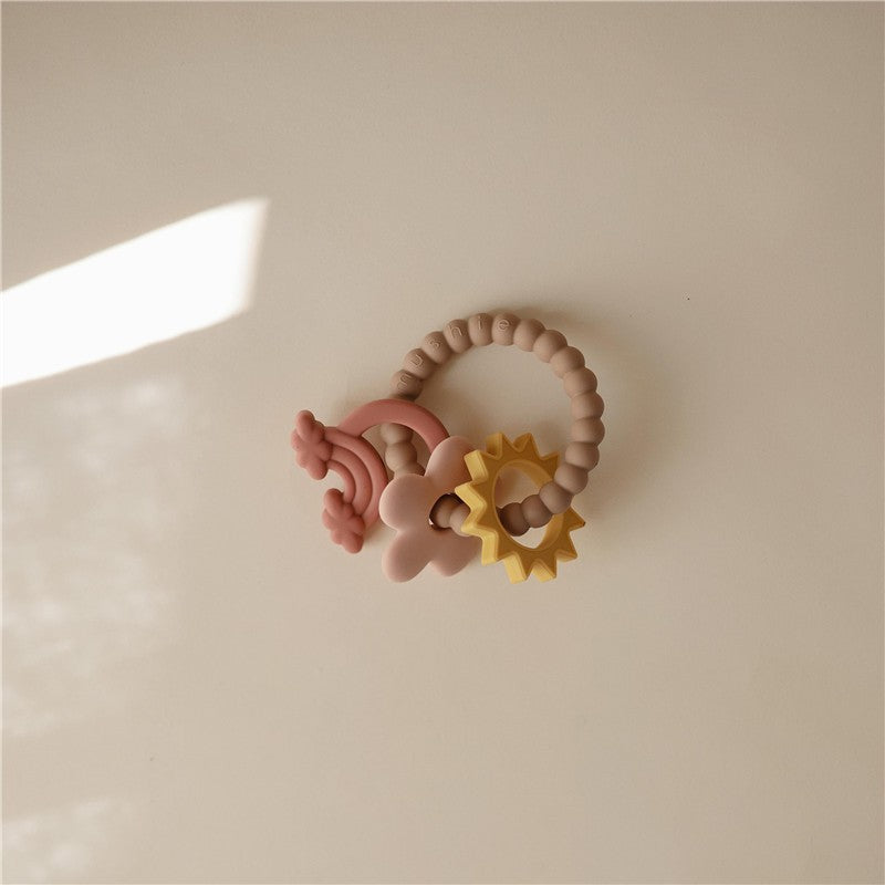Mushie Silicone Nature Teething Ring Image 2