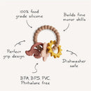 Mushie Silicone Nature Teething Ring Image 9