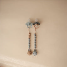 Mushie Eva Pacifier Clip - Stone Image 2