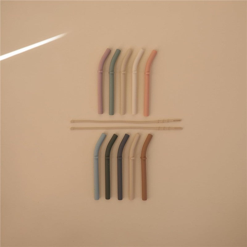 Mushie Silicone Replacement Straws 5-Pack - Forest Image 3