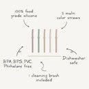 Mushie Silicone Replacement Straws 5-Pack - Forest Image 7