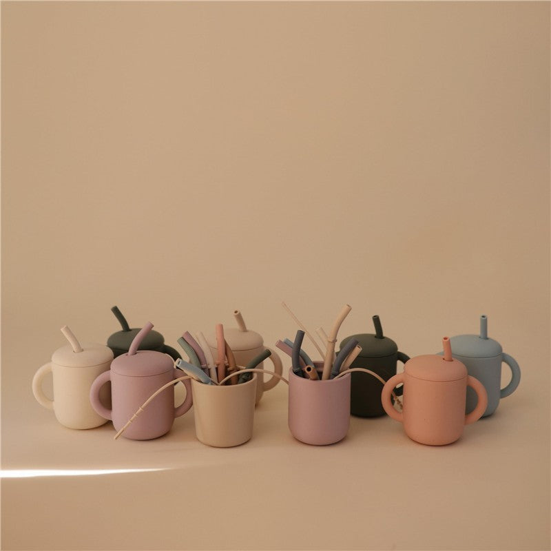 Mushie Silicone Replacement Straws 5-Pack - Petal Image 4