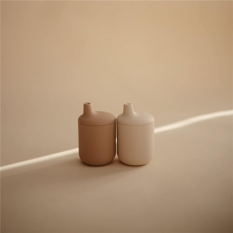 Mushie Silicone Sippy Cup - Natural Image 2