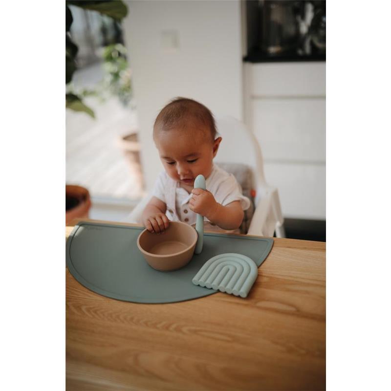 Mushie - Silicone Suction Bowl Baby - Natural Image 2