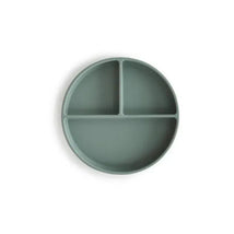 Mushie - Silicone Suction Plate Baby - Cambridge Blue Image 1