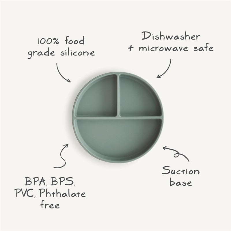 Mushie Silicone Suction Plate - Natural Image 3