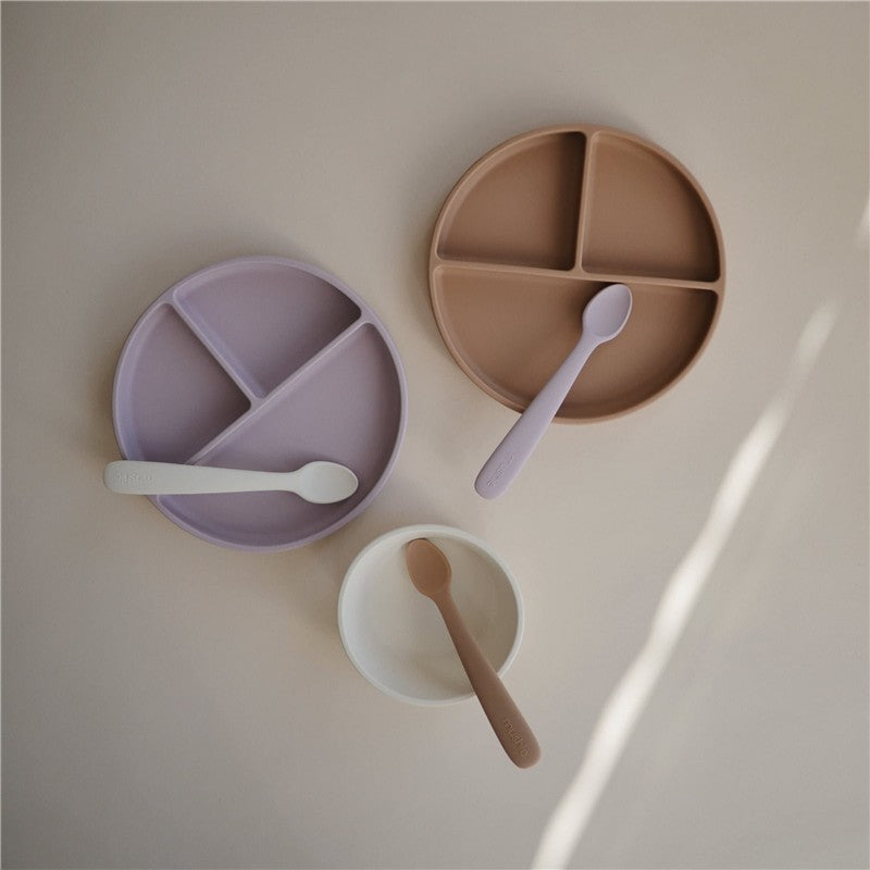 Mushie Silicone Suction Plate - Natural Image 4