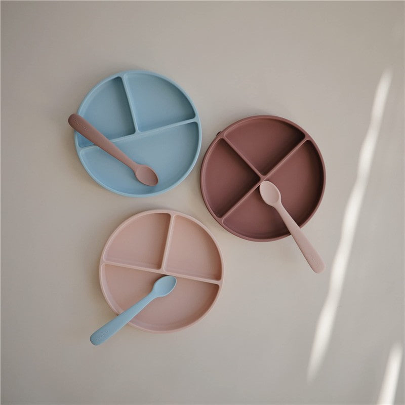 Mushie Silicone Suction Plate - Cloudy Mauve Image 3