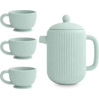 Mushie - Silicone Tea Play Set, Cambridge Blue Image 1