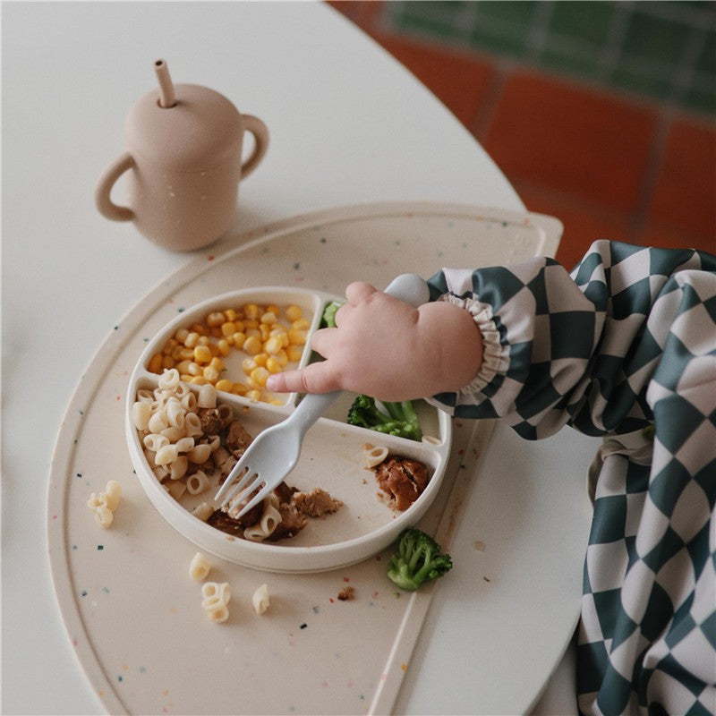 Mushie Silicone Training Cup + Straw - Natural Image 6