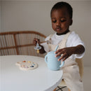 Mushie Silicone Training Cup + Straw - Powder Blue Image 6