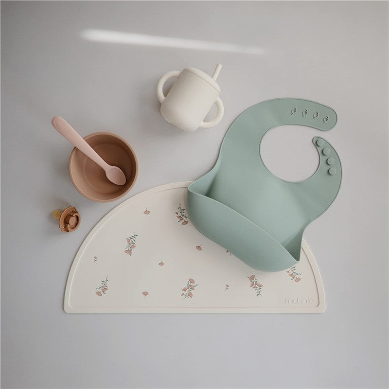 Mushie Silicone Training Cup + Straw - Shifting Sand Image 5