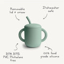Mushie Silicone Training Cup + Straw - Shifting Sand Image 8