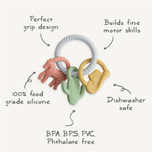 Mushie Silicone Western Teething Ring Image 2