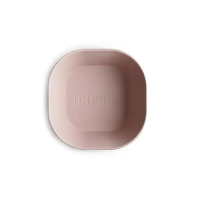 Mushie - Square Dinnerware Baby Bowl - Set Of 2 - Blush Image 1