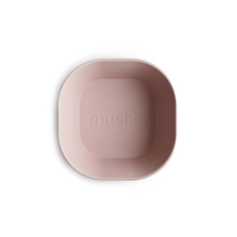 Mushie - Square Dinnerware Baby Bowl - Set Of 2 - Blush Image 1