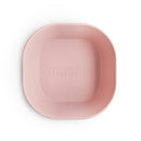 Mushie Silicone Square Bowl Dinnerware Set 2 Pack - Blush Image 2