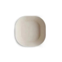 Mushie 2Pk Square Dinnerware Baby Bowl, Ivory, 16.5 oz Image 1