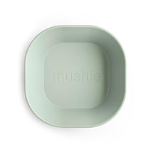 Mushie Silicone Square Bowl Dinnerware Set 2 Pack - Sage Image 2