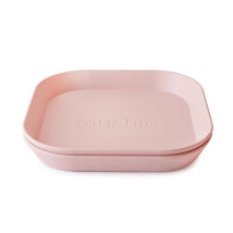Mushie Silicone Square Plate Dinnerware Set 2 Pack - Blush Image 2