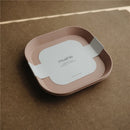Mushie Silicone Square Plate Dinnerware Set 2 Pack - Blush Image 3