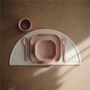 Mushie Silicone Square Plate Dinnerware Set 2 Pack - Blush Image 4