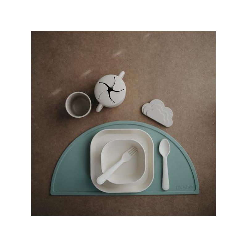 Mushie - Square Dinnerware Baby Plates- Set Of 2 - Ivory Image 3