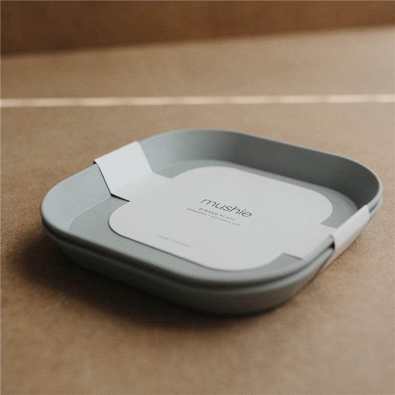 Mushie Silicone Square Plate Dinnerware Set - Cloud Image 3