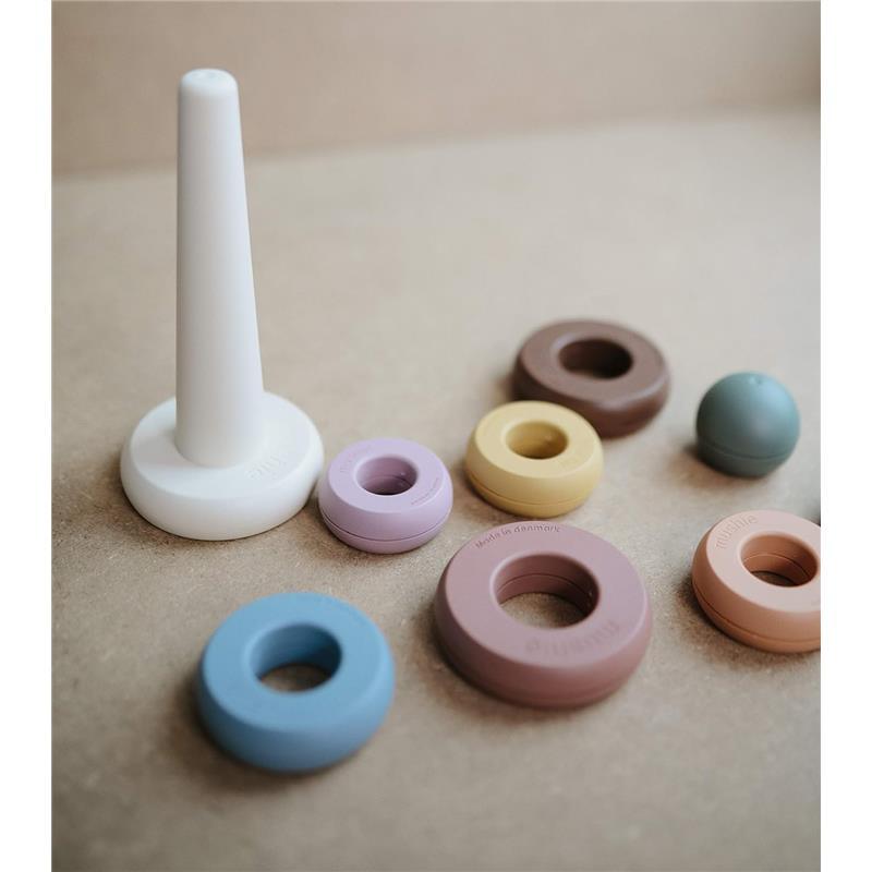 Mushie - Stacking Rings Toy, Rustic  Image 3