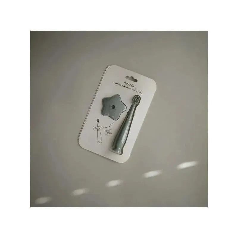 Mushie Star Training Toothbrush - Cambridge Blue Image 4