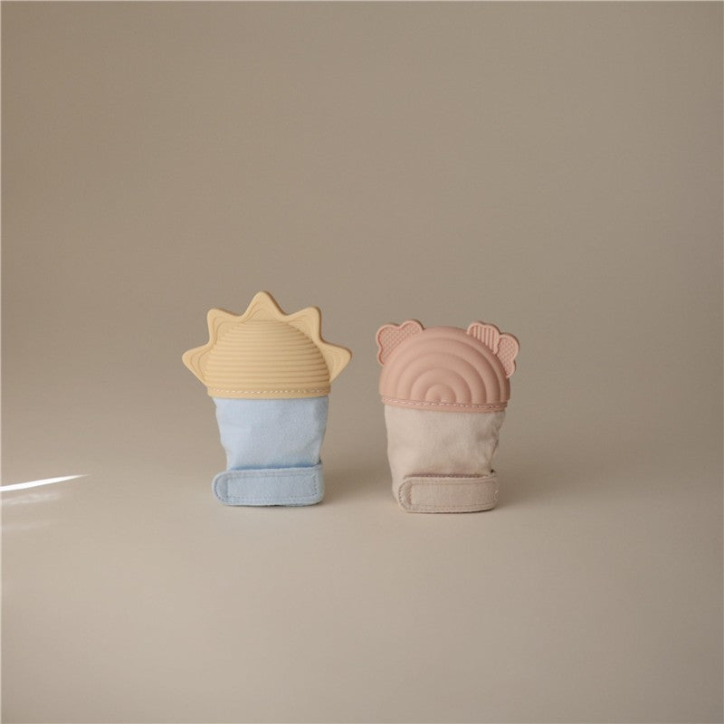 Mushie Silicone Teething Mitten - Rainbow Image 5