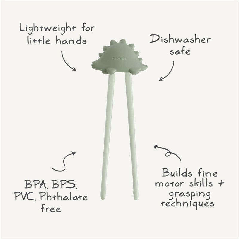 Mushie Training Chopsticks - Dried Thyme Image 2